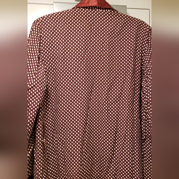 Vintage Jacket SIlk 1940s 1950s mens sz medium polka dot ♥ - Picture 6 of 6